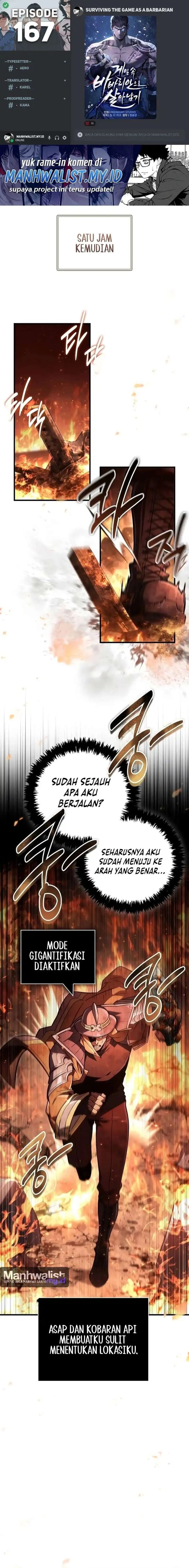 Survive as a Barbarian in the Game Chapter 167 - halaman 1