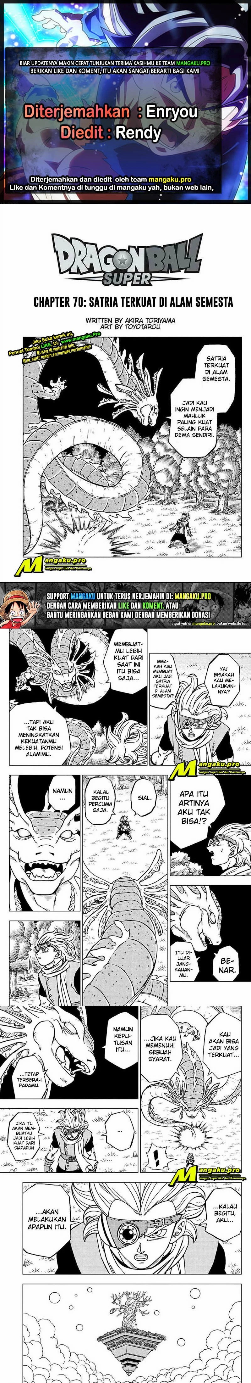 Dragon Ball Super Chapter 70.1 - halaman 1