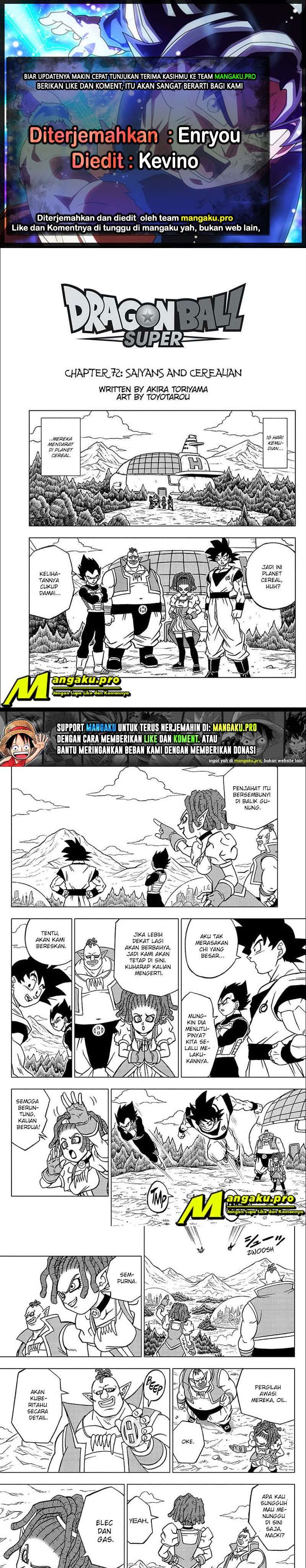 Dragon Ball Super Chapter 72.1 - halaman 1