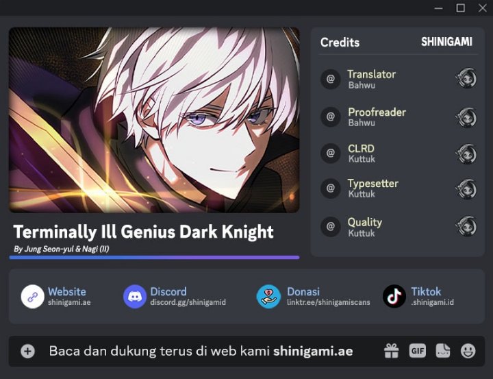 Terminally-Ill Genius Dark Knight Chapter 169 - halaman 1