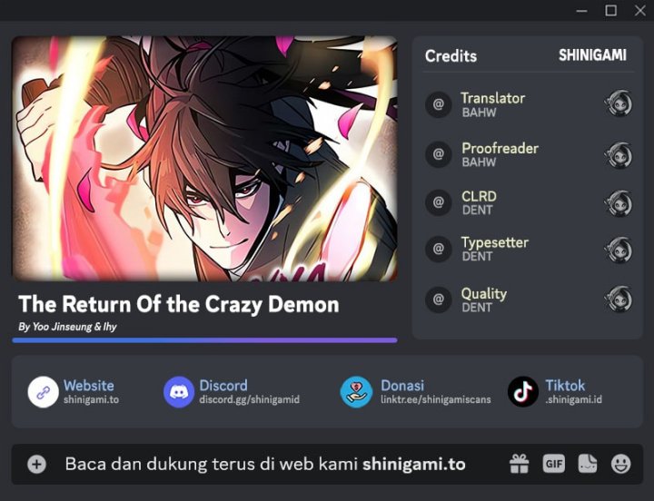 Return of the Mad Demon Chapter 212 - halaman 1
