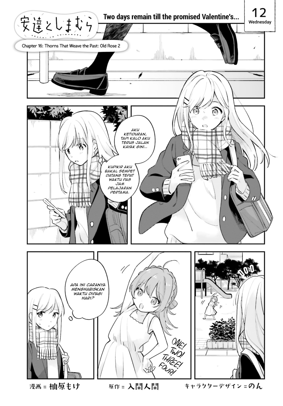 Adachi to Shimamura Chapter 16.5 - halaman 1