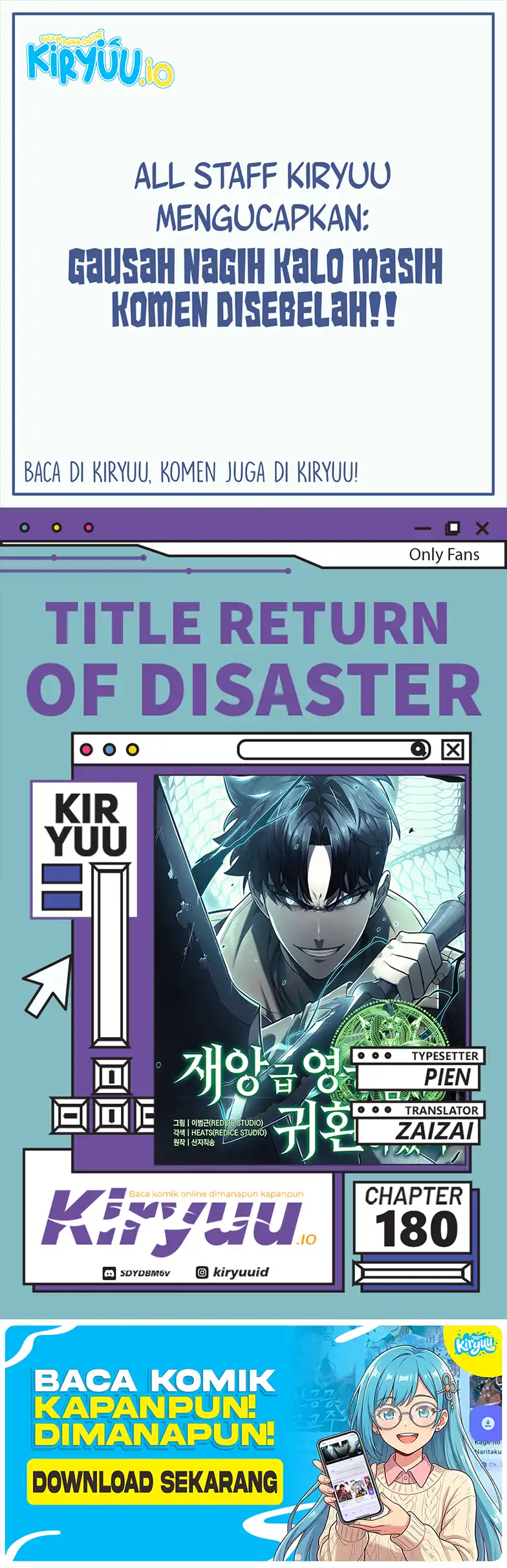 Return of the Disaster-Class Hero Chapter 180 - halaman 1