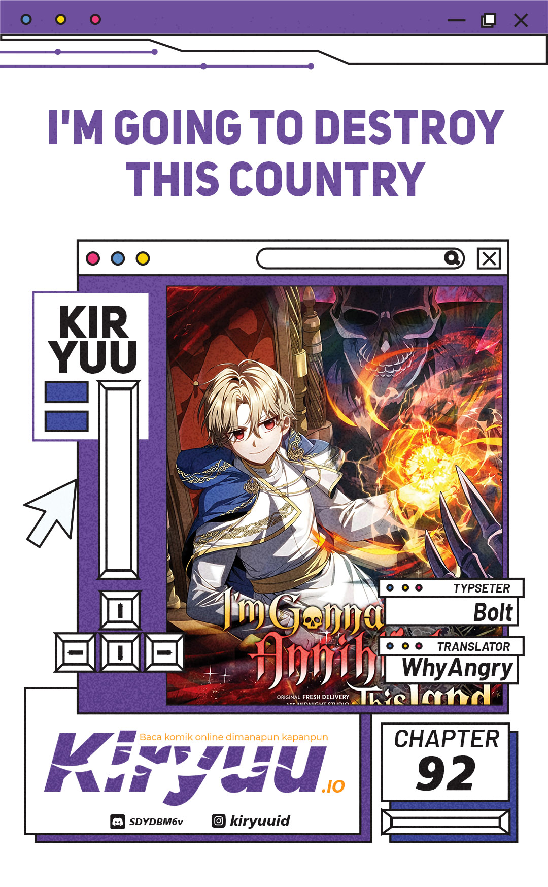 I’m Going To Destroy This Country Chapter 92 - halaman 1