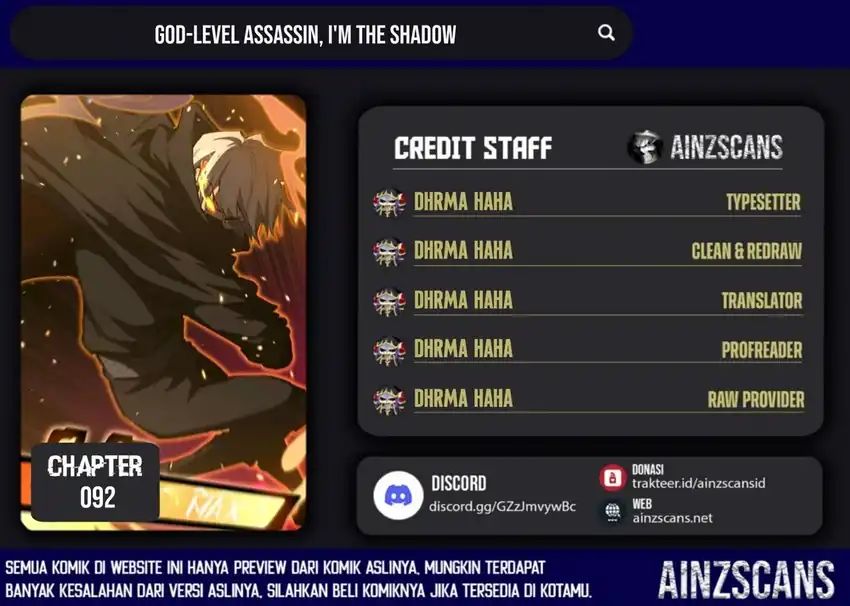 God-level Assassin, I’m the Shadow Chapter 92 - halaman 1