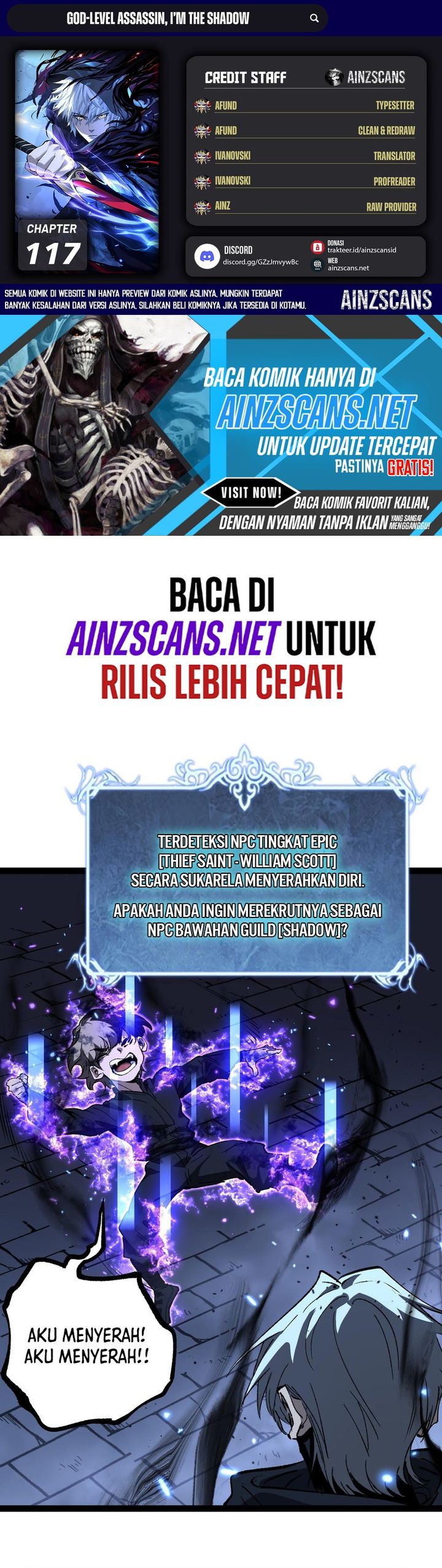 God-level Assassin, I’m the Shadow Chapter 117 - halaman 1