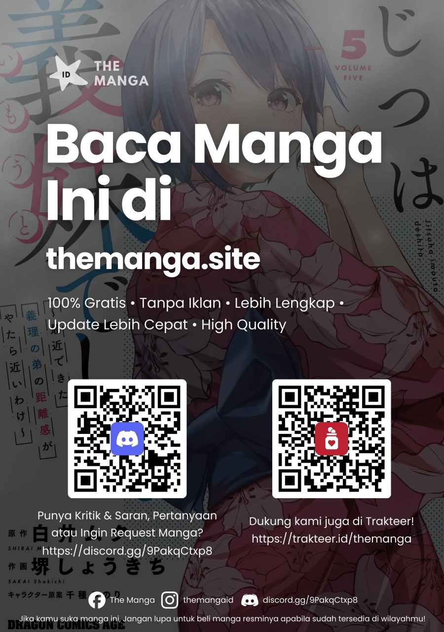 Jitsu wa Gimai (Imouto) deshita. ~Saikin de Kitagiri no Otouto no Kyorikan ga Yatara Chikaiwake~ Chapter 23 - halaman 36