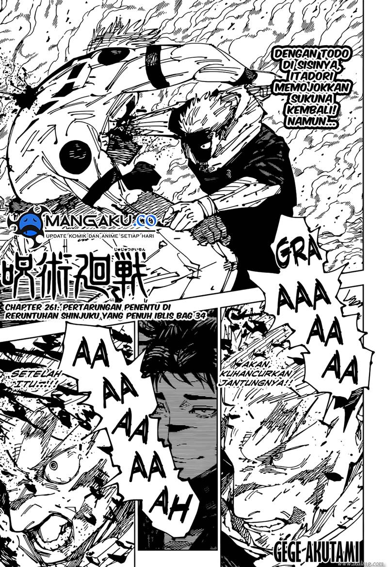 Jujutsu Kaisen Chapter 261 - halaman 2