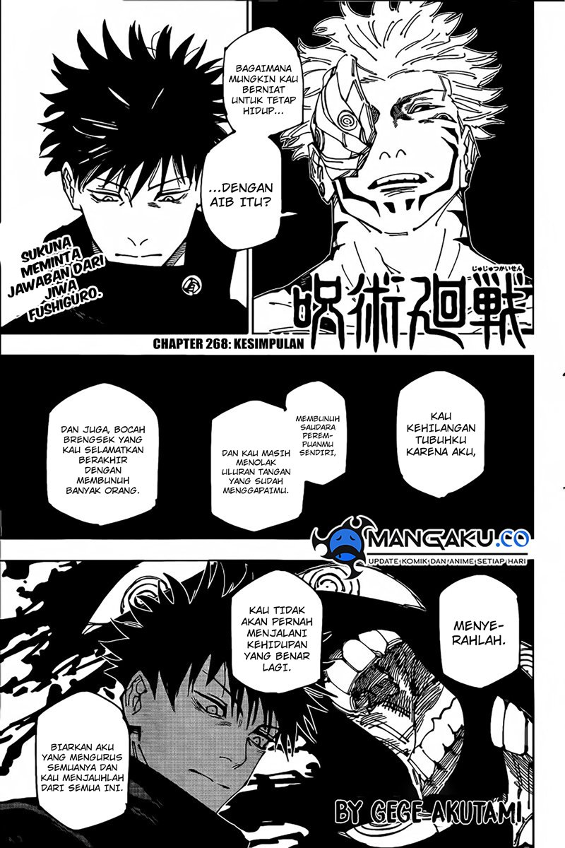Jujutsu Kaisen Chapter 268 - halaman 2