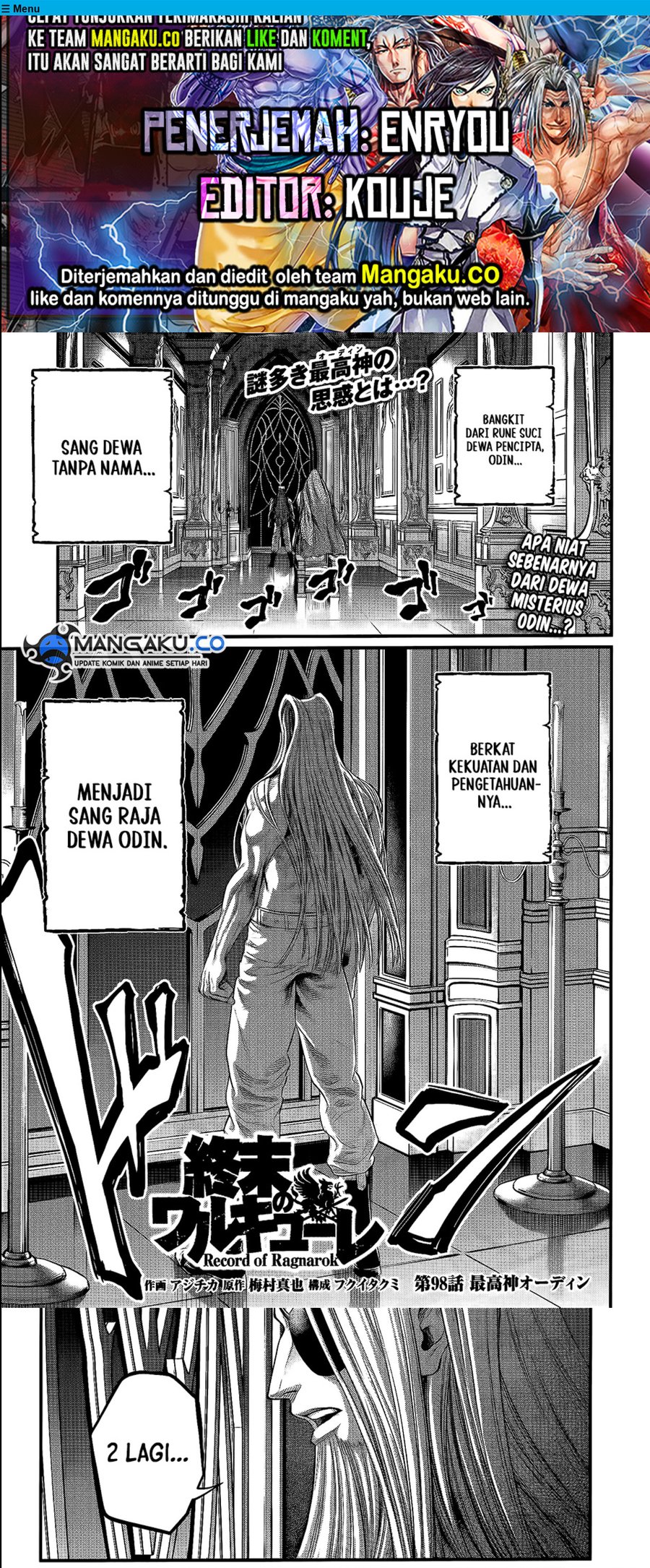 Shuumatsu no Valkyrie Chapter 98 - halaman 1