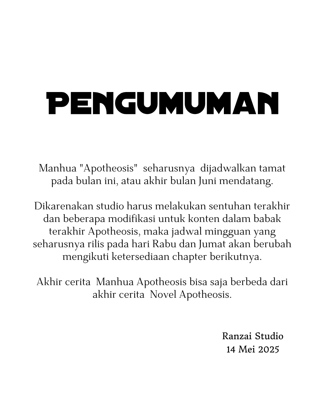 Apotheosis Chapter 1295.5 - halaman 1