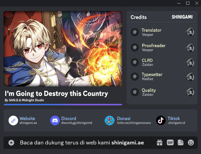 I’m Going To Destroy This Country Chapter 2 - halaman 1