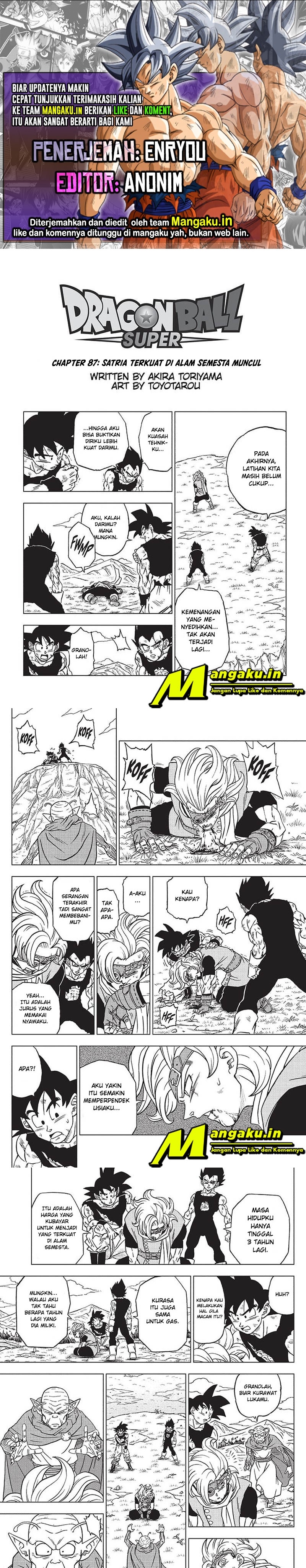 Dragon Ball Super Chapter 87.1 - halaman 1