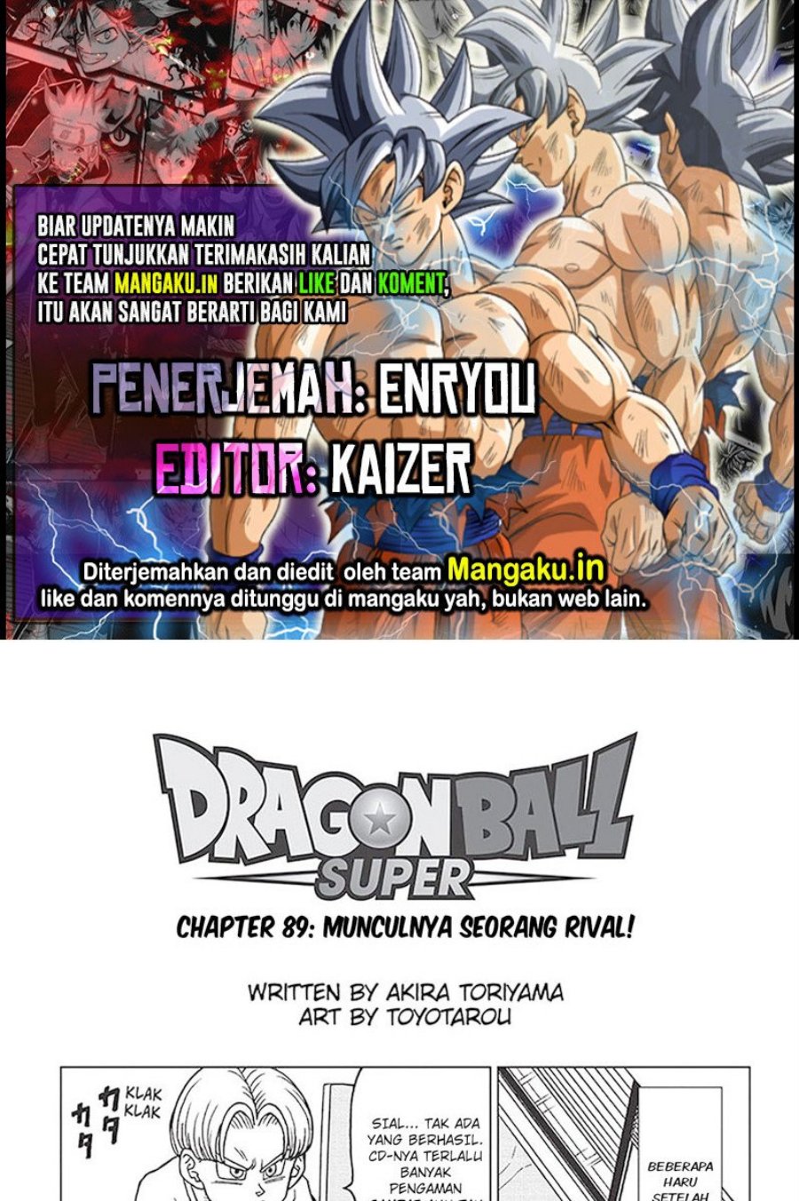 Dragon Ball Super Chapter 89.1 - halaman 1