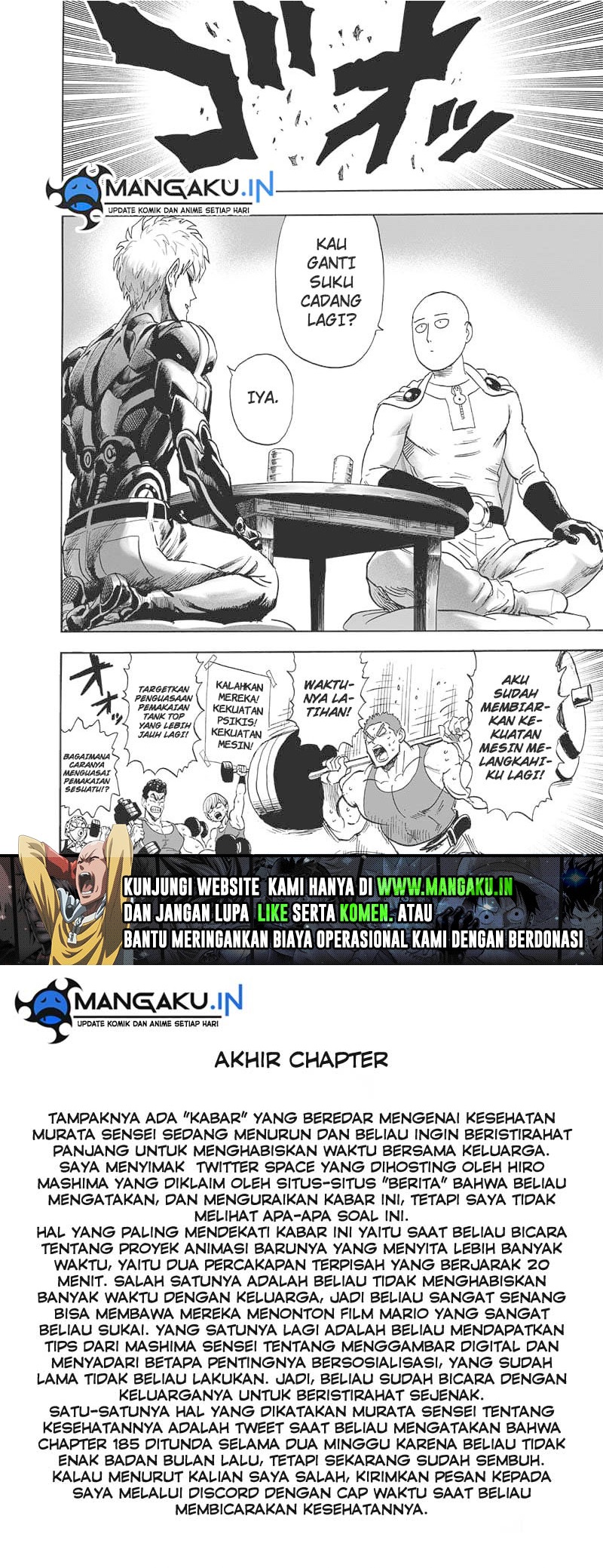 One Punch-Man Chapter 185 - halaman 10