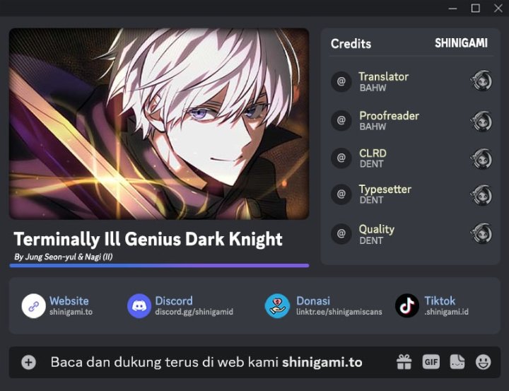 Terminally-Ill Genius Dark Knight Chapter 165 - halaman 1