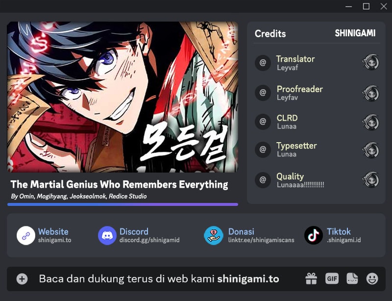 The Martial Genius Who Remembers Everything Chapter 18 - halaman 1